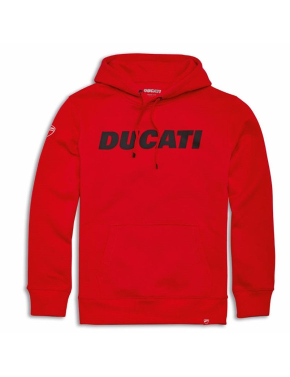 Sweat-shirt homme rouge avec logo Ducati original 98771202 - 1