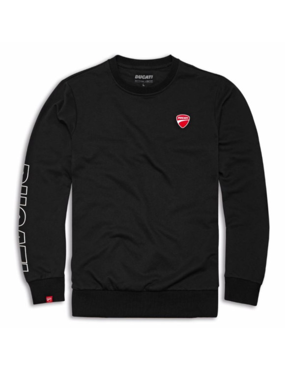 Original Ducati Logo Herren-Sweatshirt mit Rundhalsausschnitt, Schwarz 98771205 - 1