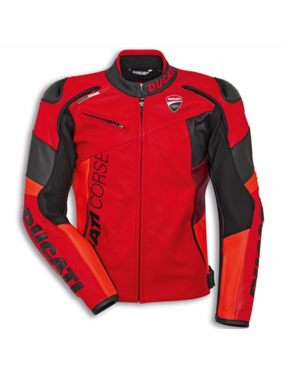 Original Ducati Corse C6 Perforated Men's Motorcycle Jacket Black/Red 9810744 - 1