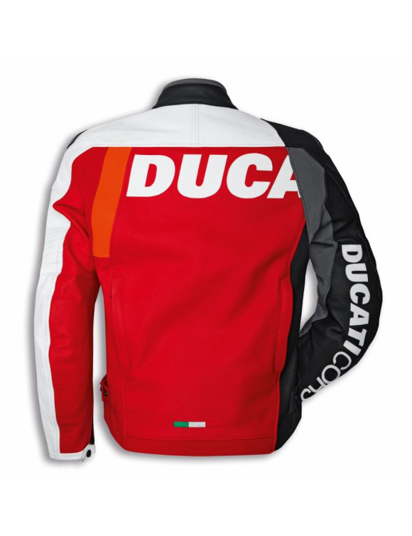 Veste de moto perforée d'origine Ducati Speed ​​​​Evo C2 pour homme Noir/Rouge/Blanc 9810729 - 2