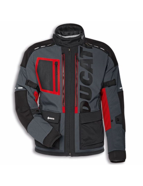 Veste de moto d'origine Ducati Strada C5 pour hommes, noir/rouge 9810753 - 1