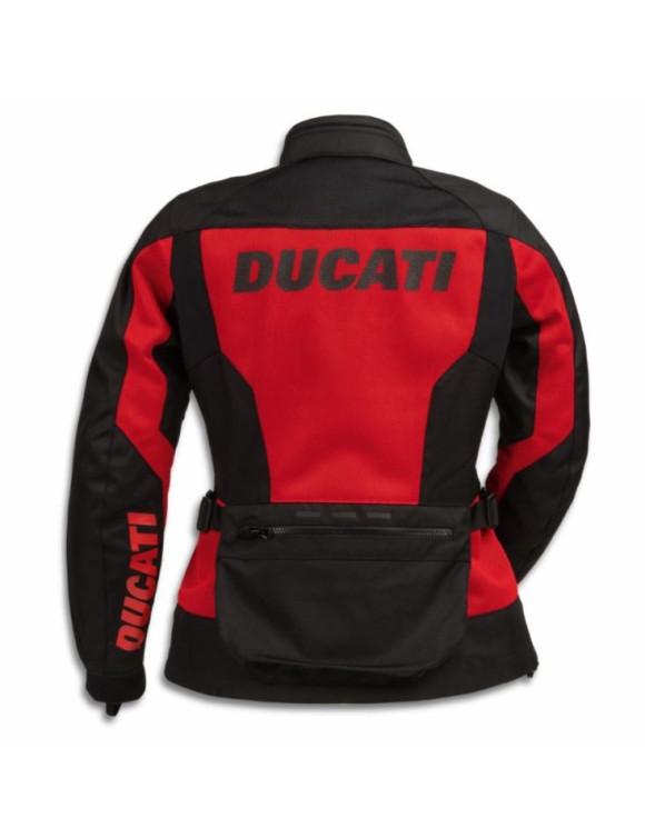 Original Ducati Tour Summer C1 Women's Motorcycle Jacket Black/Red 98109111 - 3