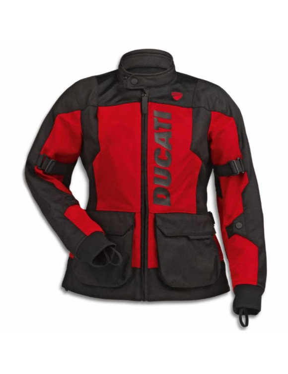 Original Ducati Tour Summer C1 Women's Motorcycle Jacket Black/Red 98109111 - 1