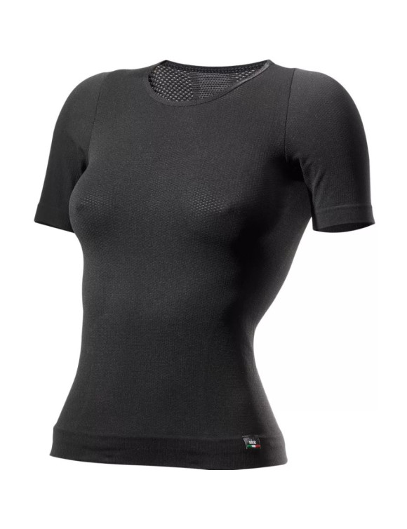 Sixs 4 Seasons Women's Short-Sleeved Technical Underwear Shirt Black F-TS1