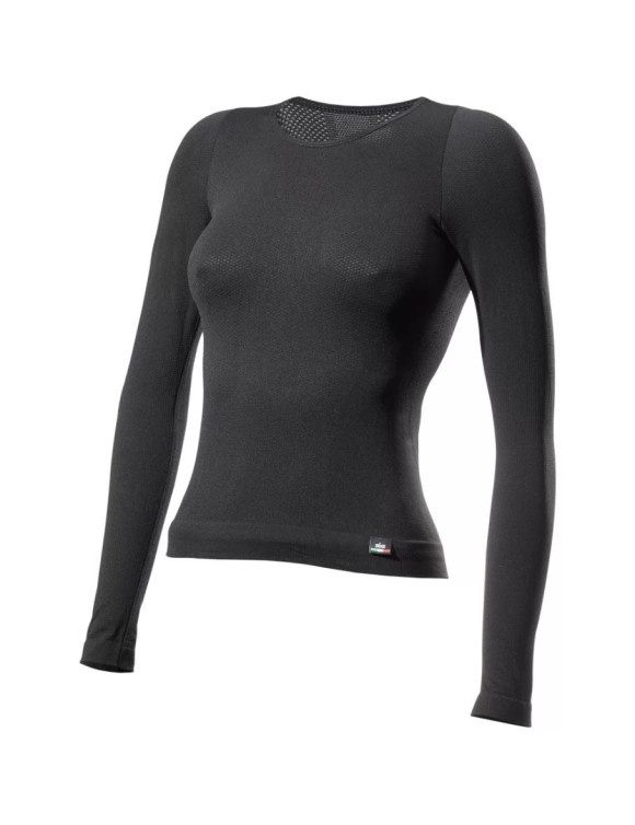 Sixs 4 Seasons Women's Long Sleeves Technical Underwear Shirt Black F-TS2