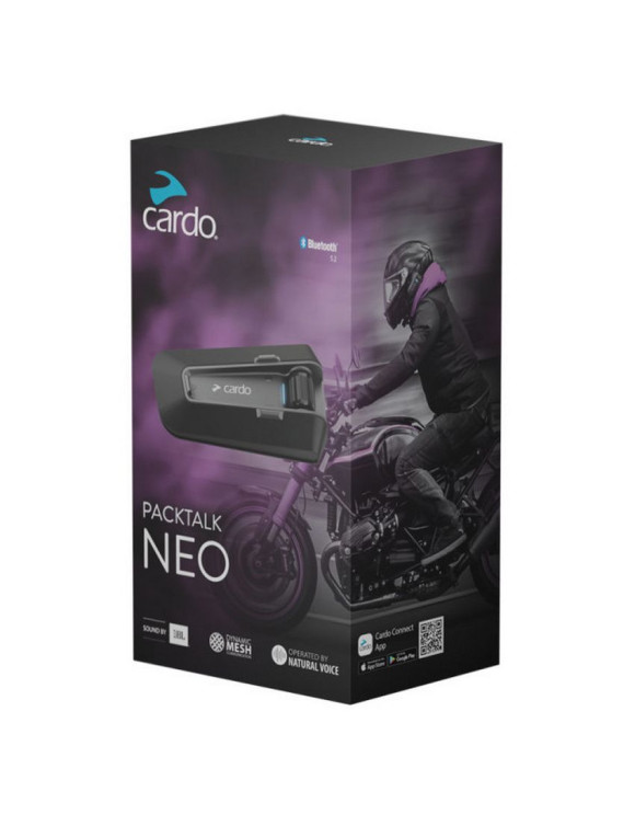Interfono Bluetooth 5.2 Cardo Packtalk Neo Singolo PTN00001
