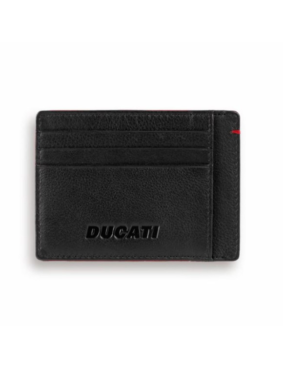Porte-cartes en cuir noir/rouge d'origine Ducati Firma 987713561 - 1