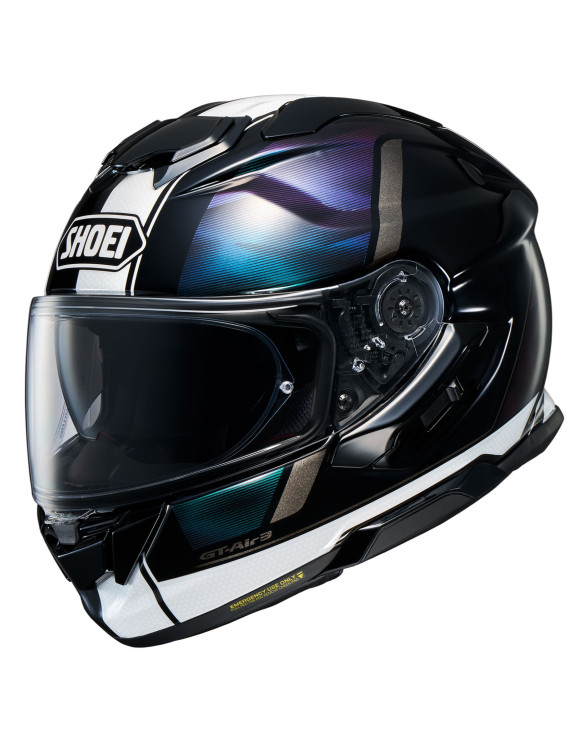 Shoei GT-Air III Scenario TC-5 Black/White Glossy Full Face Motorcycle Helmet 1120108