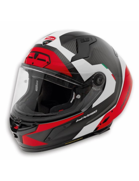 Original Ducati Speed ​​Evo V2 White/Black/Red Full Face Motorcycle Helmet 98108843