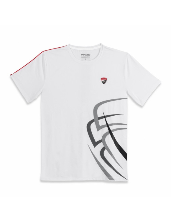 T-shirt d'origine Ducati Fitness blanc pour homme 98770798 - 1