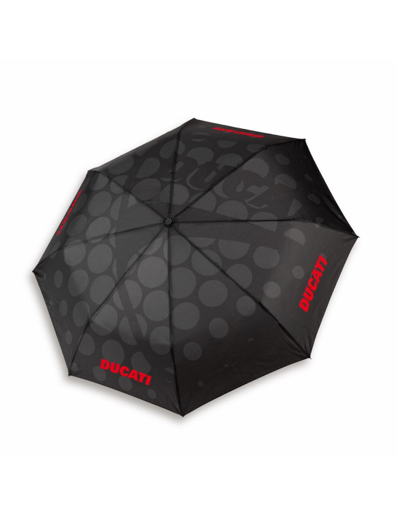 Original Ducati Dotted Black Pocket Umbrella 987712203 - 1
