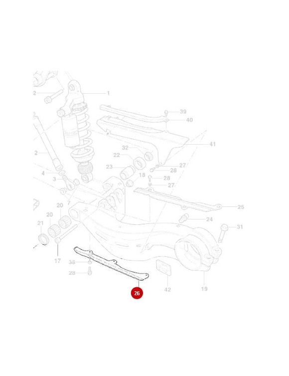 Deslizador De Cadena Inferior 44710201A Ducati Superbike 996-916-748 - 2