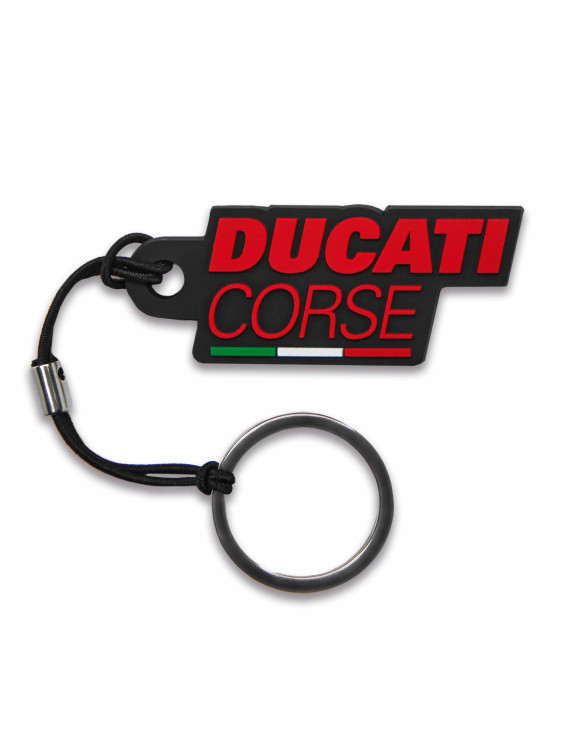 Portachiavi in ​​Gomma Originale Ducati DC Nero 987712196 - 1