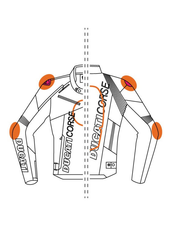 Original Ducati Corse C6 Herren Leder-Motorradjacke 9810742 - 3