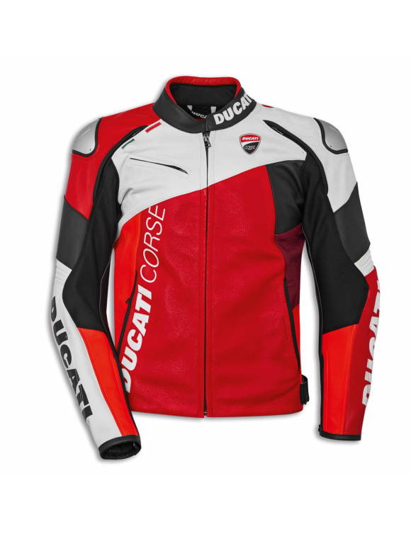 Veste de moto en cuir d'origine Ducati Corse C6 pour homme 9810742 - 1