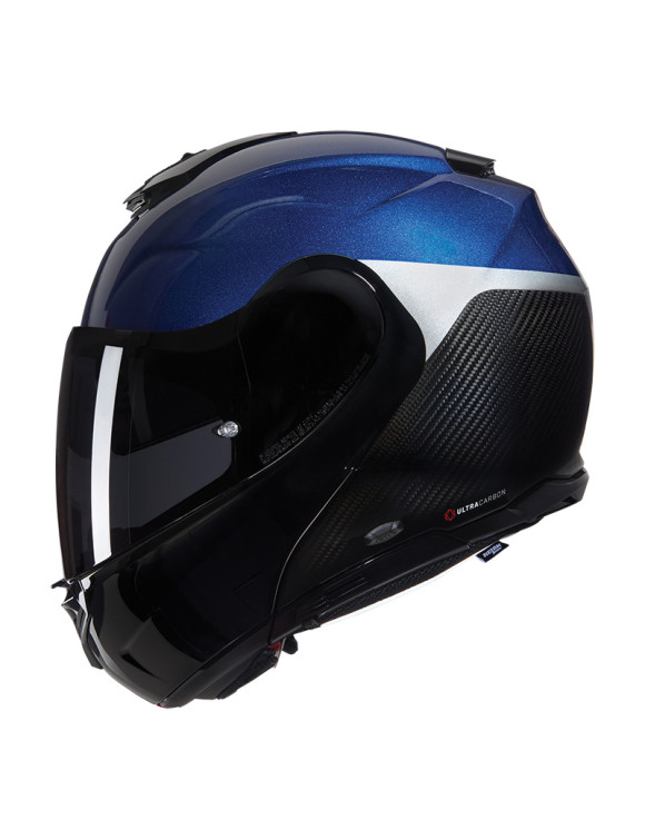 Casco Moto Modulare X-Lite X-1005 Ultra Carbon Verniciatura Speciale 344 Black/Blue Lucido U15000730344