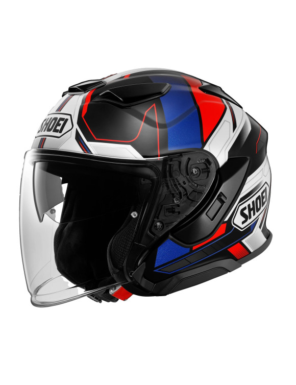 Shoei J-Cruise 3 Whizzy TC-10 Red/Blue Glossy Jet Motorcycle Helmet 1310102