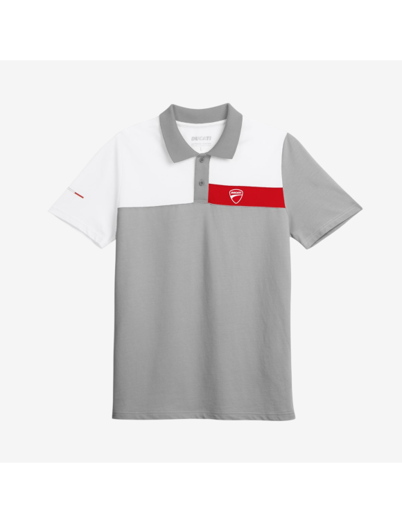 Camiseta Hombre Original Ducati Color Block Blanco/Gris 98770785 - 1