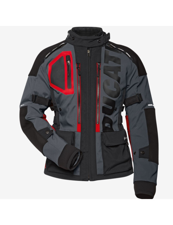 Chaqueta de moto mujer original Ducati Strada C5 Negra/Roja 9810755 - 1