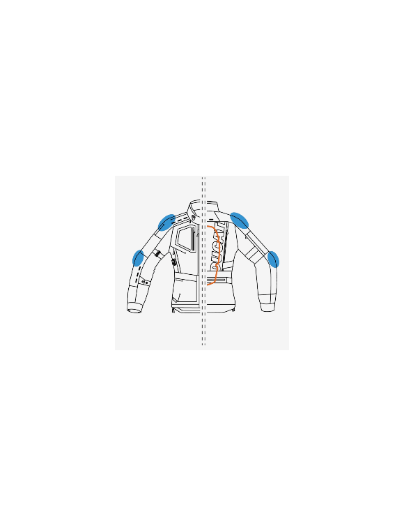 Chaqueta de moto mujer original Ducati Strada C5 Negra/Roja 9810755 - 2