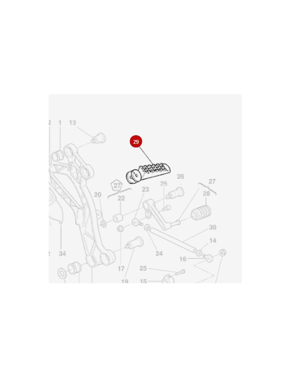 Pedana Anteriore Sinistra 69924171A Ducati Monster 620-750-800-1000 - 1