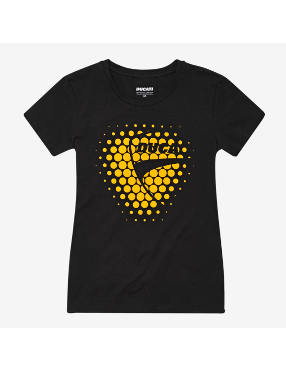 Women's Original Ducati Heart Black/Yellow T-Shirt 98771104 - 1
