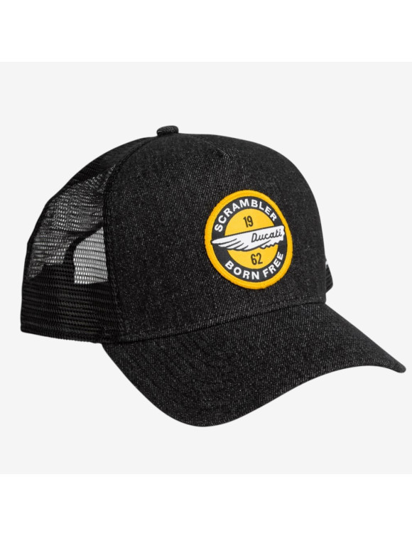 Cappellino Unisex Originale Ducati Denim Trucker Black 987710503 - 1