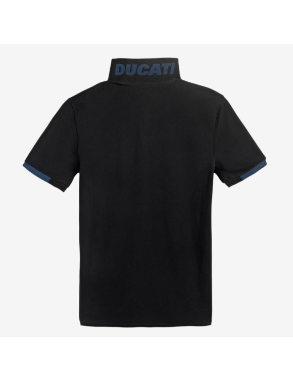T-Shirt Polo da Uomo Originale Ducati Smart 2.0 Black/Blue 98771053 - 2