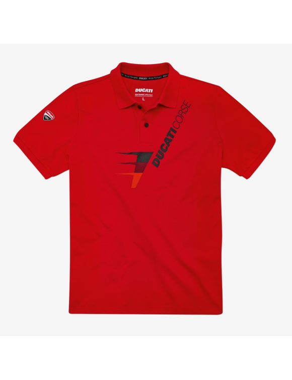 Original Men's Polo T-Shirt Ducati DC Speed Red 98771075 - 1