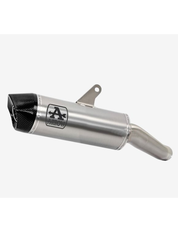 Titanium Exhaust with Carbon End Cap, Approved, Arrow 71953PK, Moto Guzzi V100 Mandello