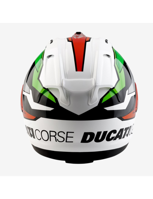 Original Ducati Corse V8 Flag Integral-Motorradhelm Schwarz/Rot 98109209 - 3