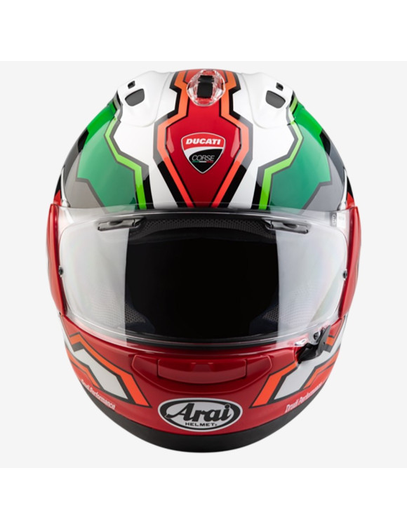 Original Ducati Corse V8 Flag Integral-Motorradhelm Schwarz/Rot 98109209 - 2