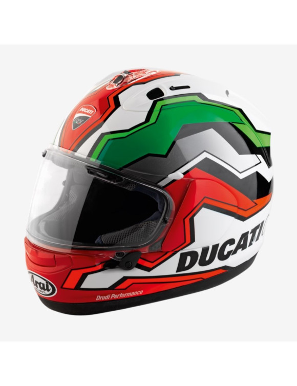 Original Ducati Corse V8 Flag Full-Face Motorcycle Helmet Black/Red 98109209