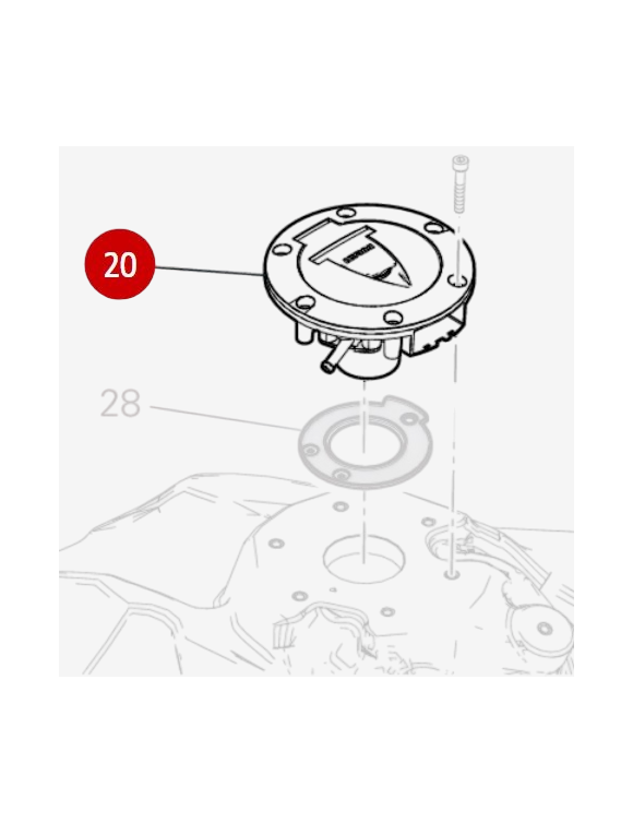 Electric Fuel Tank Cap 96610981AA Multistrada V4 RS/GT