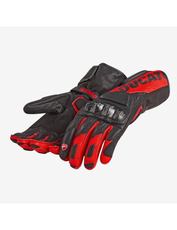 Original Ducati Performance C3 Black/Red Men's Motorcycle Gloves 98107708 - 1