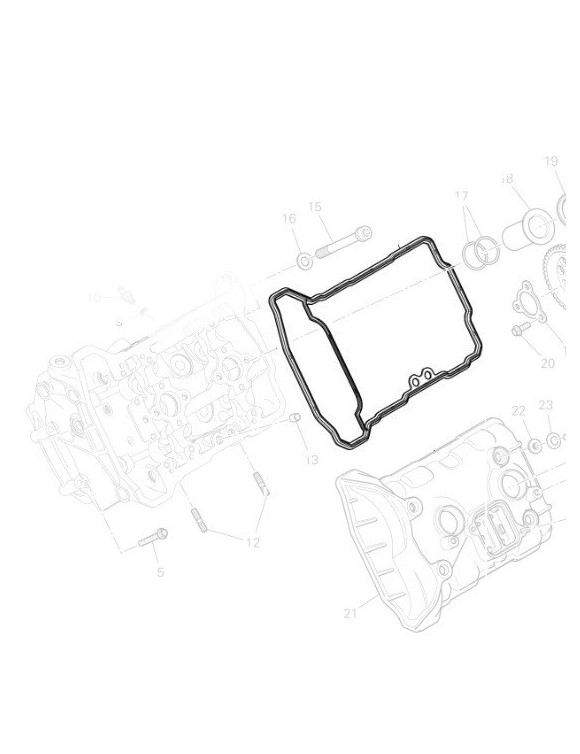 Front Cylinder Head Cover Gasket 78811622B Ducati Panigale V4/Multi V4/Streetfighter V4/Diavel V4 - 2