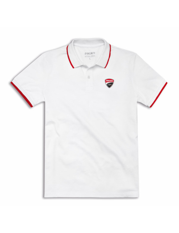 Original Ducati DC Logo White Men's Polo 98771107