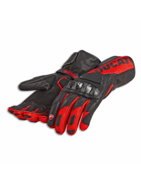Original Ducati Performance C3 Black/Red Men's Motorcycle Gloves