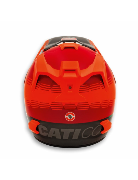 Casco Moto Off-Road Originale Ducati Desmo Black/Red Lucido 98109213 - 3