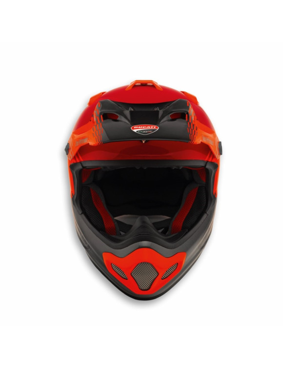 Casco Moto Off-Road Originale Ducati Desmo Black/Red Lucido 98109213 - 2