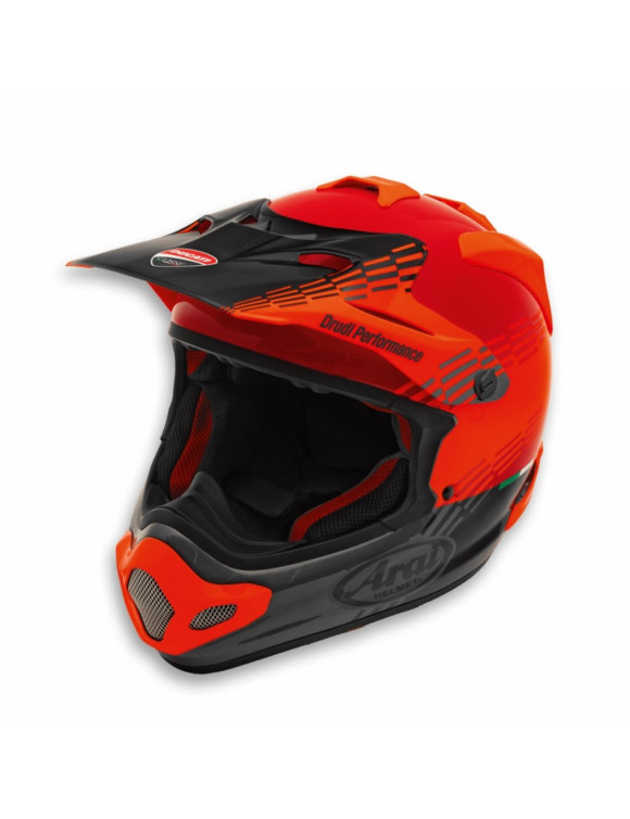 Casco Moto Off-Road Originale Ducati Desmo Black/Red Lucido 98109213 - 1