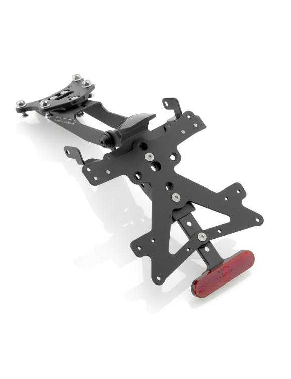 Kit support de plaque d'immatriculation Rizoma PT223B "Fox" - Noir Anodisé