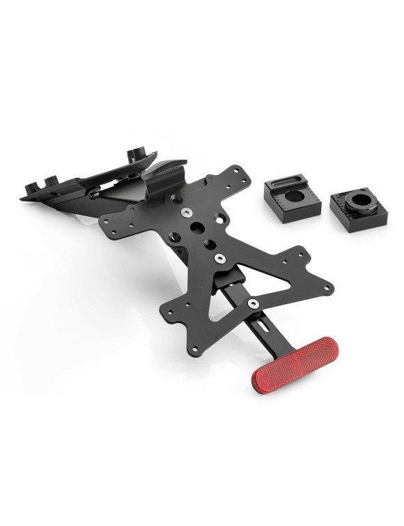 Kit support de plaque d'immatriculation FOX Rizoma PT227B - Noir anodisé