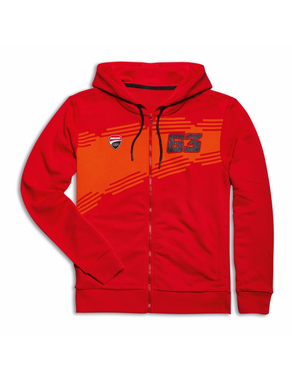 Sudadera Original Ducati Dual Pecco Roja para Hombre 98780000 - 1
