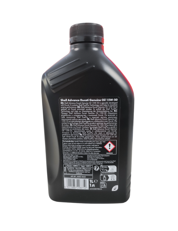 1L Olio Lubrificante 15W-50 Ducati Shell PurePlus - Advance - 3