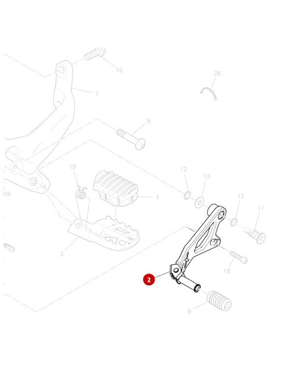 Gear Lever 45623741AA Ducati Desert X Rally - 1
