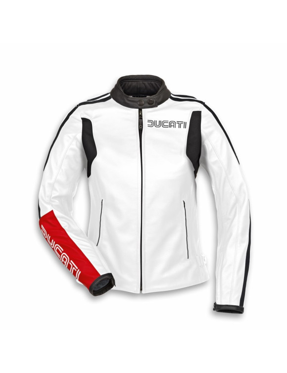 Giacca Moto da Donna in Pelle Originale Ducati Heritage C3 White 9810894 - 1 Giacca Moto da Donna in Pelle Originale Ducati Heritage C3 White 9810894 - 1