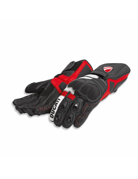 Guantes de Moto para Hombre Originales Ducati Speed Evo C3 Negro/Rojo 98109245 - 1