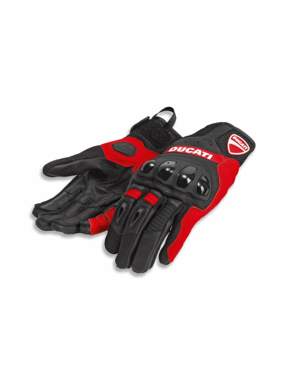 Ducati City C4 Black/Red Original Men's Motorcycle Gloves 98109256 - 1 Ducati City C4 Black/Red Original Men's Motorcycle Gloves 98109256 - 1