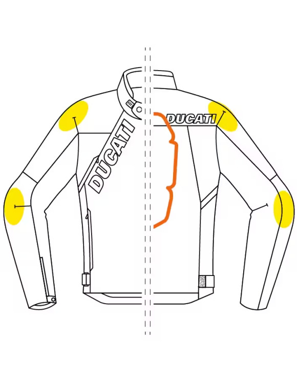 Chaqueta de Moto para Hombre Original Ducati Logo C1 2.0 Negro 9810931 - 3